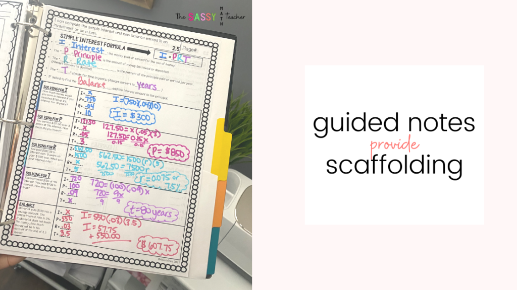 Why You Should Try Guided Notes for Math - The Sassy Math Teacher
