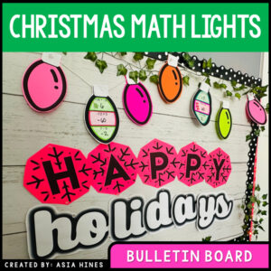 Christmas Math Integer Operations Bulletin Board Craft for Middle School