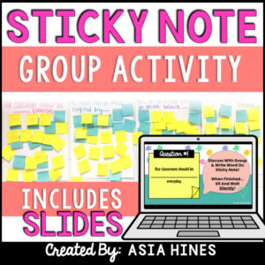 Sticky Notes - First Week of School Activity Slides Middle School