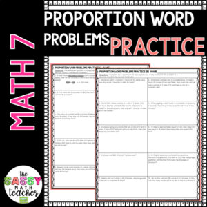 Proportion Word Problems