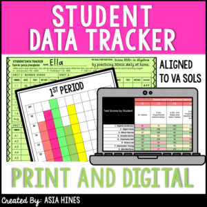 Student Data Tracker Template for Middle School