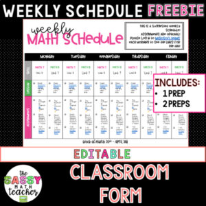 Weekly Schedule Template | Distance Learning