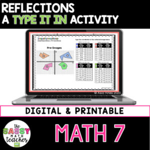 Reflections Math Digital Activity