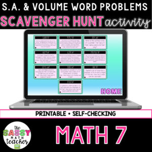 Surface Area Volume Digital Scavenger Hunt