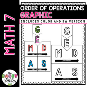 Order of Operations GEMDAS Graphic Printable