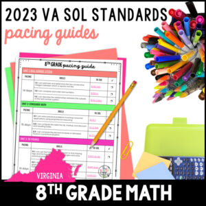 8th Grade Math Pacing Guide Virginia Math 8 SOL "I Can" Statements 2023 VA SOLs