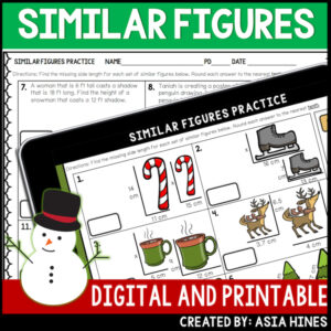 Winter Math Similar Figures Activity