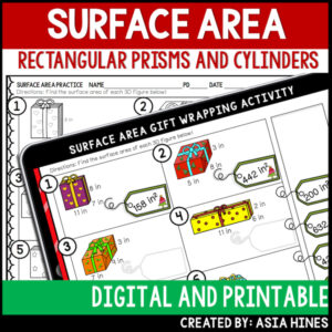 Surface Area of Rectangular Prisms Christmas Math