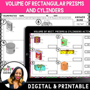 Volume of Rectangular Prisms and Cylinders