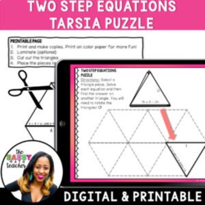 Two Step Equations Practice Tarsia Puzzle