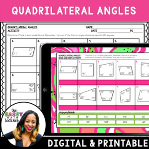 Quadrilateral Angles Worksheet