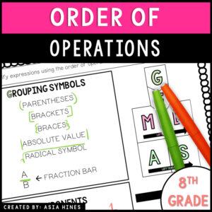 Order Of Operations Notes