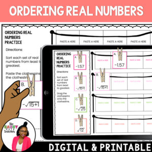 Ordering Real Numbers Activity