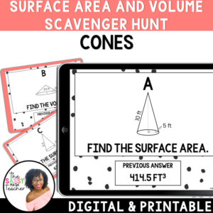 Surface Area and Volume of Cones VA SOL 8.6a