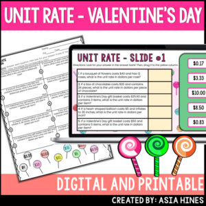 Unit Rate Worksheet