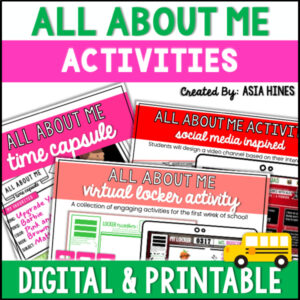 Middle School Math All About Me Activity | Back to School Worksheet & Icebreaker